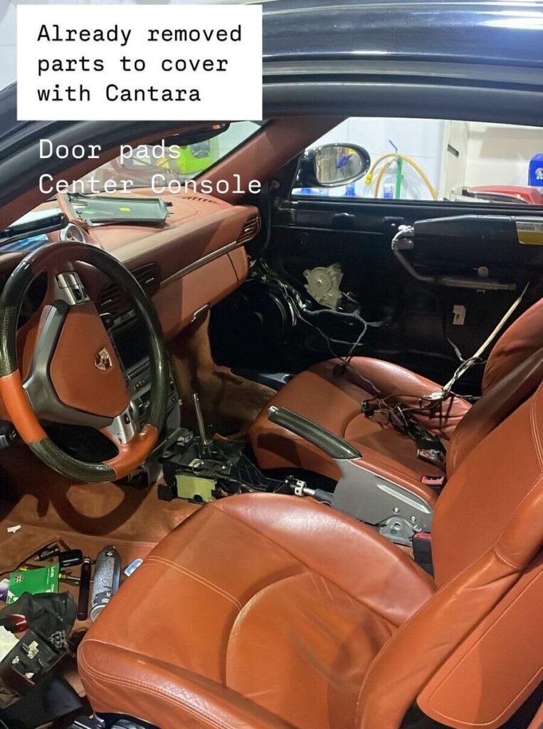 Porsche 911 Interior, removed some pads for upgrading