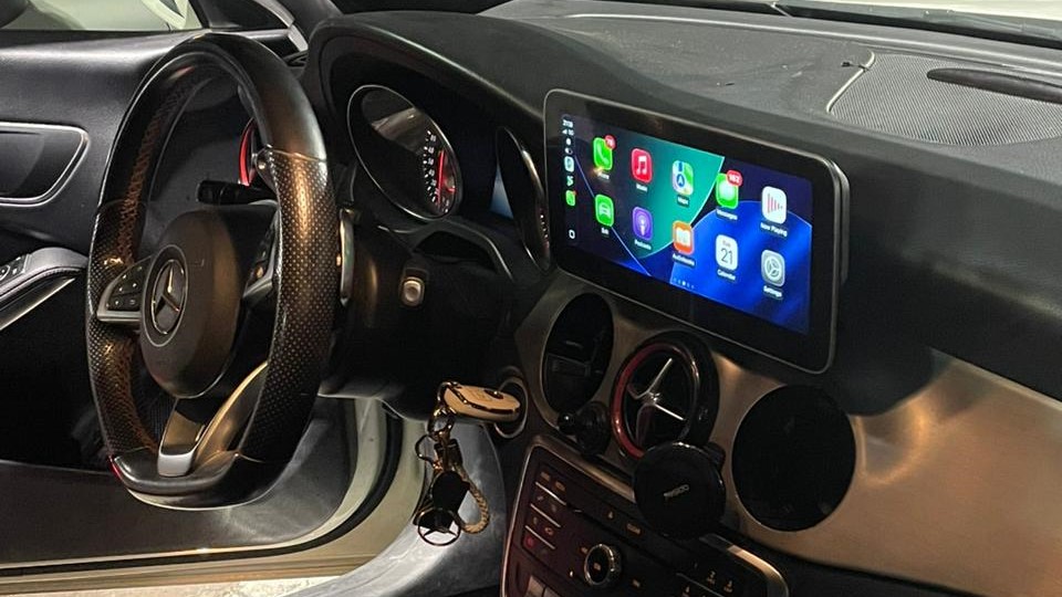 Mercedes CLA 2017 head unit screen display after restart issue inspection Dubai Weiss Auto Concept